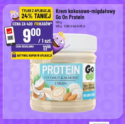 Krem kokosowo-migdałowy Go On Protein promocja w POLOmarket