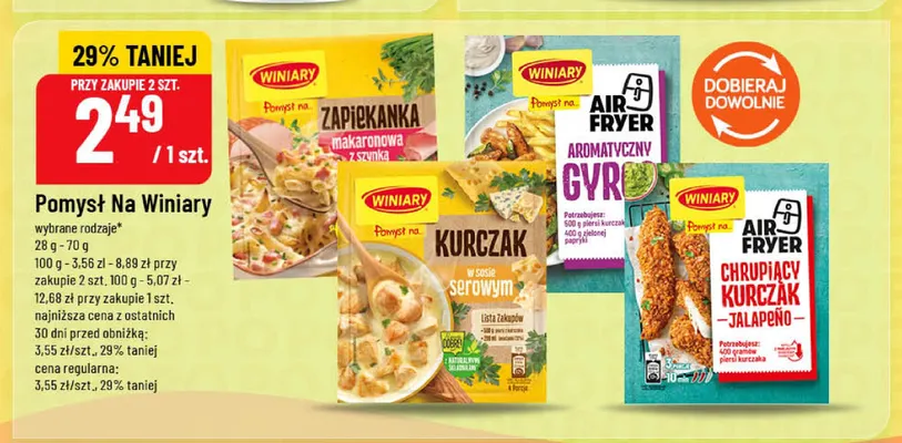 Fix Winiary Pomysł na Zapiekanka makaronowa z szynką promocja w POLOmarket