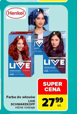 Farba do włosów Schwarzkopf LIVE promocja w Carrefour Market