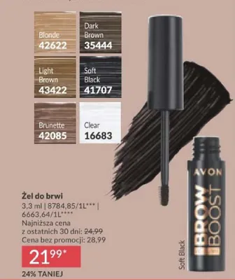 Żel do brwi Light Brown promocja w AVON