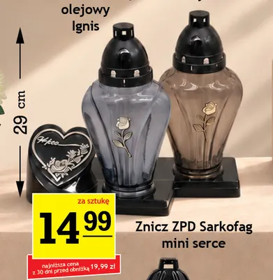 Znicz Zpd Sarkofag mini serce promocja w Gram Market
