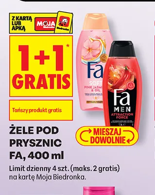 Żel pod prysznic Fa Pink Jasmine & Oil promocja w Biedronka