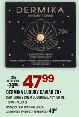 Luxury caviar 70+ kawiorowy krem odbudowujący promocja w Drogerie Natura