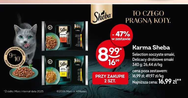 Karma Sheba Selection soczyste smaki promocja w Żabka