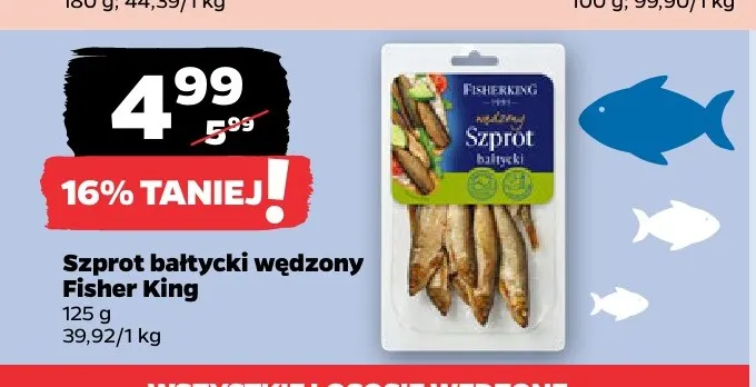 Szprot bałtycki wędzony Fisher King promocja w Netto
