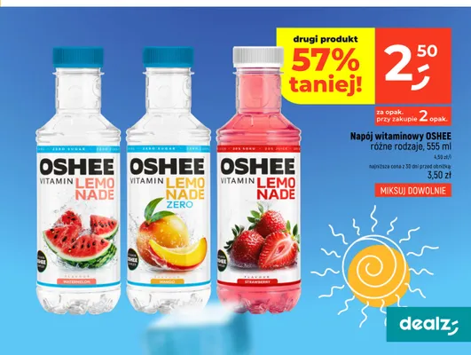 Napój witaminowy OSHEE Vitamin Lemonade Strawberry promocja w Dealz