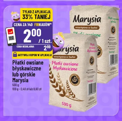 Płatki owsiane górskie Marysia promocja w POLOmarket