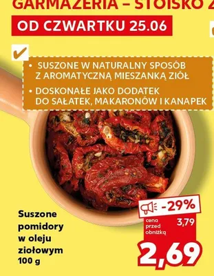 Suszone pomidory w oleju ziołowym promocja w Kaufland