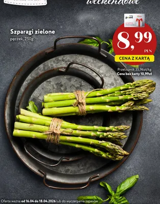 Szparagi zielone, pęczek promocja w Market Point