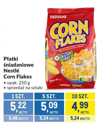 Płatki śniadaniowe Nestlé Corn Flakes promocja w Makro
