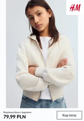 Rozpinana bluza z kapturem H & M promocja w H&M