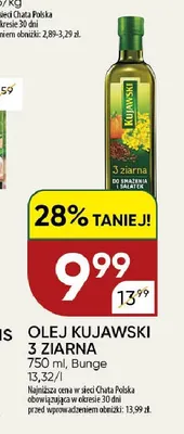 Olej rzepakowy Kujawski kruszwica promocja w Chata Polska