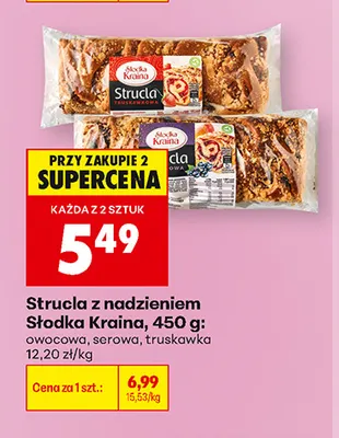 Strucla z nadzieniem serowa Słodka Kraina promocja w Biedronka