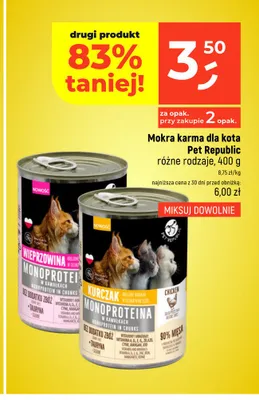 Mokra karma dla kota Pet Republic Monoproteina z kurczakiem promocja w Dealz
