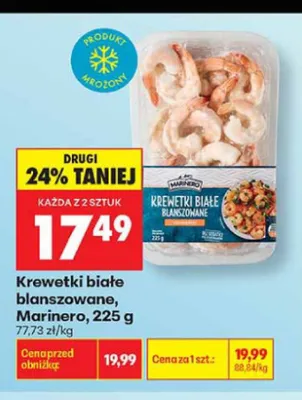 Krewetki białe blanszowane Marinero promocja w Biedronka