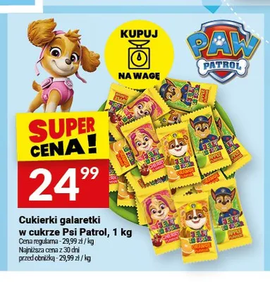 Cukierki galaretki w cukrze Psi Patrol promocja w Twój Market