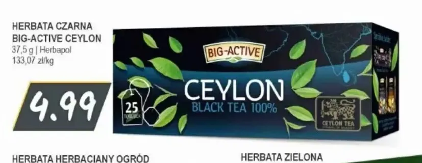 Herbata czarna Big-Active Ceylon promocja w Słoneczko