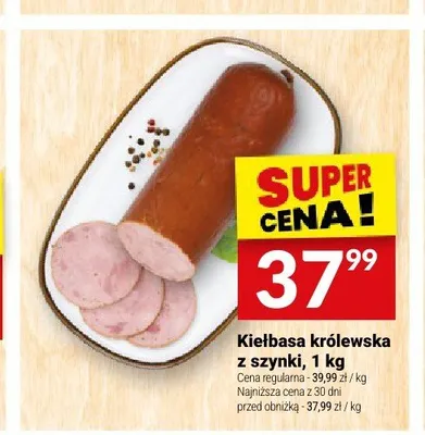 Kiełbasa królewska z szynki Białecki promocja w Twój Market