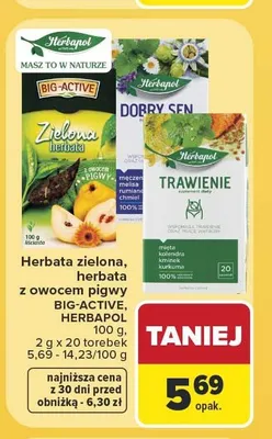 Herbata ziołowa Herbapol Trawienie promocja w Carrefour Market