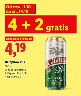 Piwo Namysłów Pils promocja w Lidl