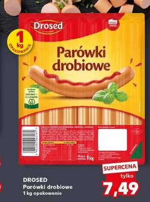 Parówki drobiowe Drosed promocja w Kaufland