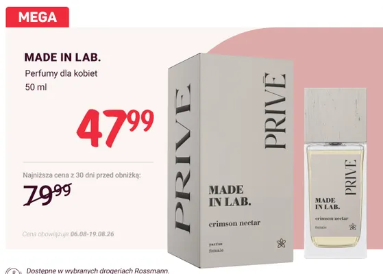 Perfumy dla kobiet Made In Lab. Crimson Nectar promocja w Rossmann