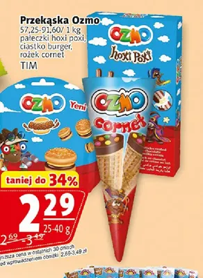 Przekąska Ozmo ciastko Burger promocja w Prim Market