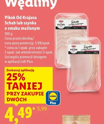 Szynka  o smaku maślanym promocja w Lidl