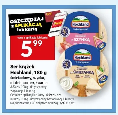 Ser krążek kwartet Hochland promocja w Twój Market
