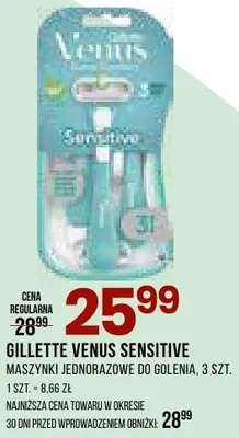 Maszynki jednorazowe do golenia venus sensitive promocja w Drogerie Natura