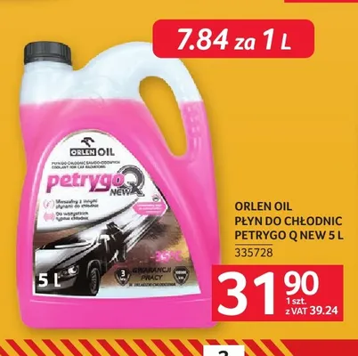 Płyn do chłodnic Petrygo Q New Orlen Oil promocja w Selgros