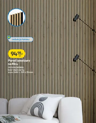 Panel lamelowy na filcu promocja w Castorama