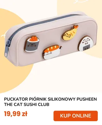 Piórnik silikonowy Puckator Pusheen The Cat Sushi Club promocja w taniaksiazka.pl