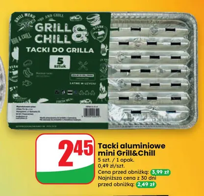 Tacki aluminiowe mini Grill & Chill promocja w Dino