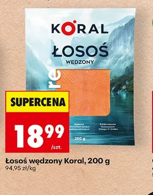 Łosoś wędzony Koral promocja w Biedronka