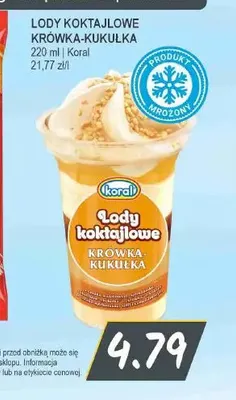 Lody koktajlowe krówka-kukułka promocja w Słoneczko