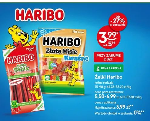 Żelki różne rodzaje promocja w Żabka