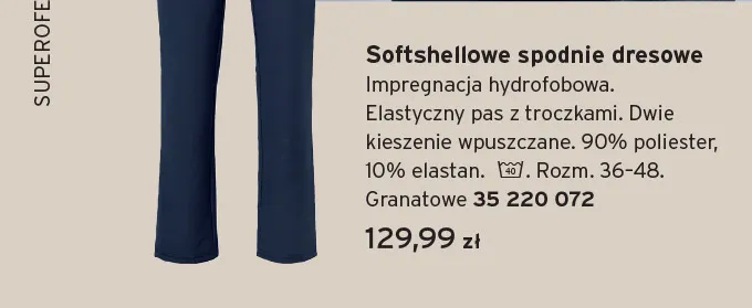 Softshellowe spodnie dresowe promocja w Tchibo