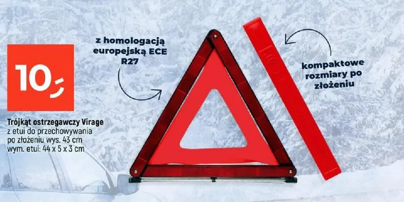 Trójkąt ostrzegawczy Virage z etui do przechowywania promocja w Dealz