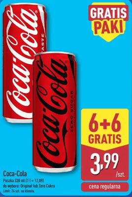 Napój gazowany Coca-Cola Original promocja w Aldi