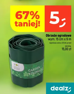 Obrzeże ogrodowe W&G 15cmx9 m promocja w Dealz