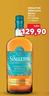 Whisky Singleton Andalucia 40% alk. promocja w Kaufland