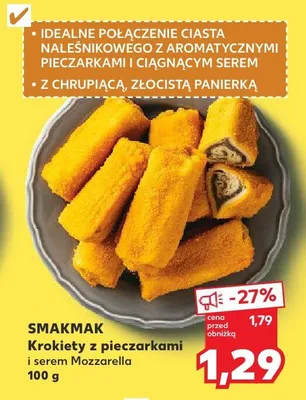 Krokiety z pieczarkami serem Mozzarella promocja w Kaufland