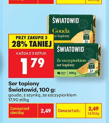 Ser topiony Światowid Gouda promocja w Biedronka