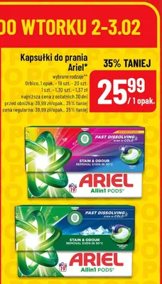 Kapsułki do prania Ariel Allin1 Pods promocja w POLOmarket