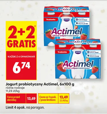 Jogurt probiotyczny Actimel 6-pak promocja w Biedronka