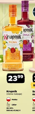 Likier Krupnik Pigwa promocja w Netto