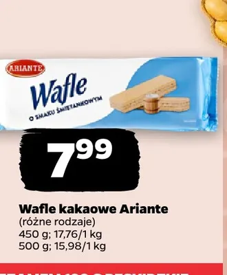 Wafle kakaowe Ariante promocja w Netto