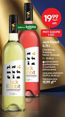 Wino czerwone Jack Rabbit Primitivo promocja w Żabka