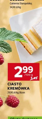 Ciasto Kremówka Bizon promocja w Stokrotka